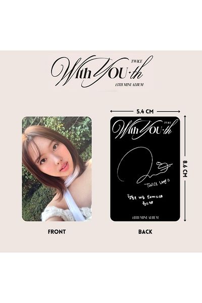 Kpop Dünyasi TWICE Nayeon '' With Youth'' Photocard Set