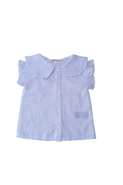 Çikoby Baby Girl Kids Cotton Low Sleeve Ruffle Shirt