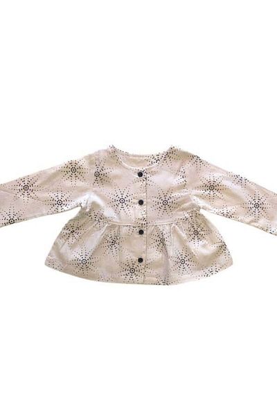 Çikoby Patterned Baby Girl's Shirt - Buttoned