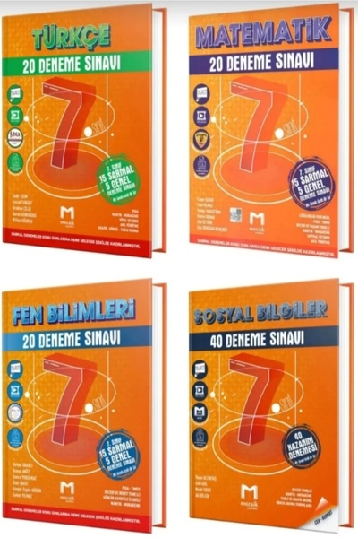 Mozaik Yayınları Mozaik 7. Sınıf Matematik Fen Türkçe Sosyal Bilgiler 4'lü Br...