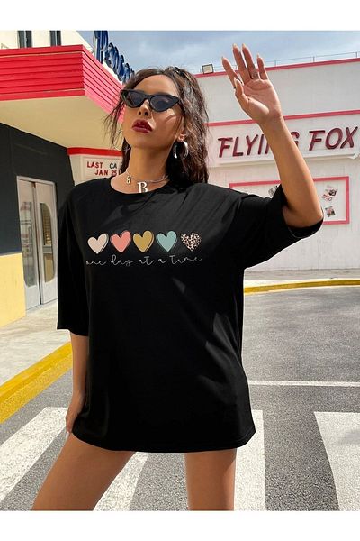 DAXİS Sportwear Company Oversize εμπριμέ μπλουζάκι