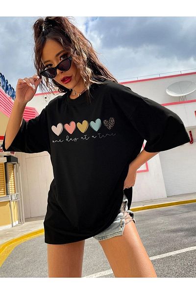 DAXİS Sportwear Company Oversize εμπριμέ μπλουζάκι