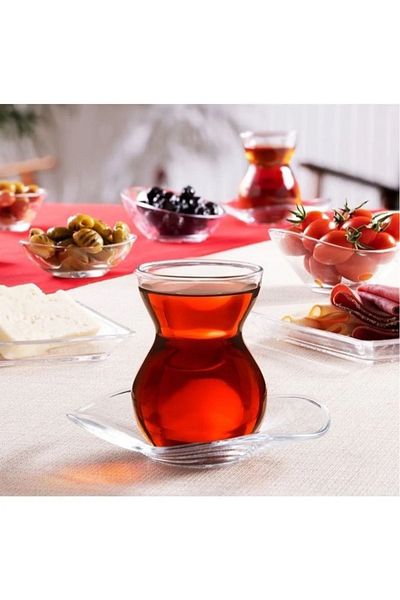 Paşabahçe PAŞABAHÇE LACE 12-Piece Tea Set for 6 People