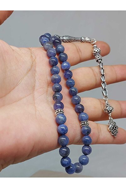 Yasamtohumu Tanzanit Taşı 33 lük Tesbih 7mm (Gümüş) (51294)