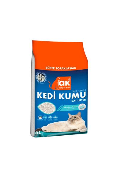 AK Akkum Marsilya Sabun Kokulu Topaklaşan İnce Taneli Kedi Kumu 5 L