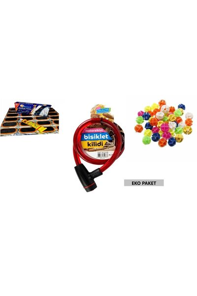 BATTON eko set sıcak yama+bisiklet kilidi+süs boncuk