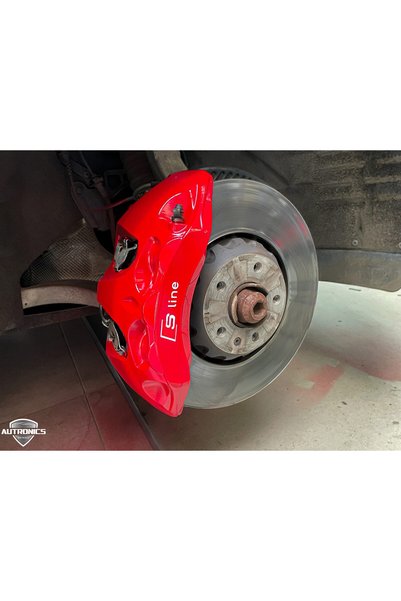 Audi S-Line Brake Caliper and Extraction Label - Adhesive Sticker, Logo Decorated Accessory