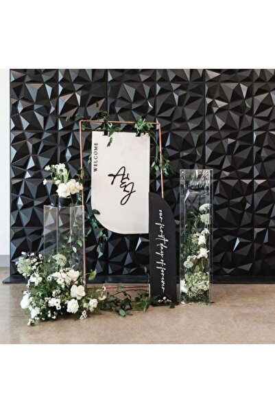 Yalova Design Karşılama Panosu Nişan & Düğün Dekoratif Karşılama 80x50 cm 2li...
