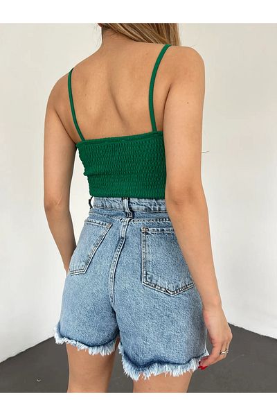 DENİKK Trend Snow Wash Blugi cu ciucuri Pantaloni scurți din denim