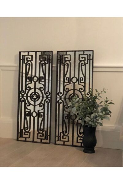 Yalova Design Pleksi Aynalı 2li Dekoratif Pencere 80x30 Cm Siyah (SATICININ O...