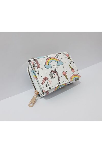 renkli çiçekler Portofel pentru copii 11x8 CM Portofel pentru copii cu model ...