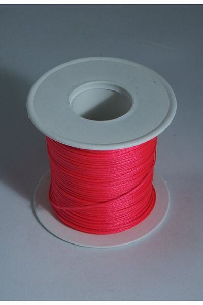 Eskişehir hobi sanat 100 Meters 1 Mm - Waxed Thread Neon Pink Saddler Leather Necklace and Bracelet Macrame Design