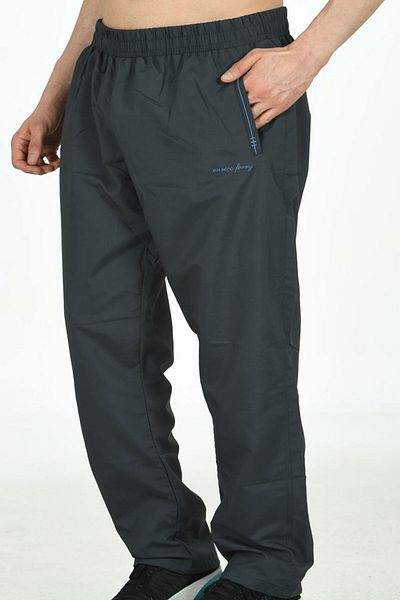 Enrico Ferry Men's Anthracite Micropoly Fabric Straight Leg Large Size Pocket Sweatpants Edy890b