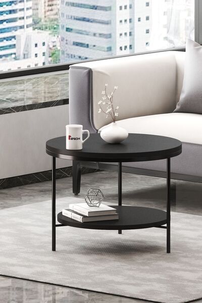 Tapacım OSLO 60 ÇAP ORTA SEHPA 01 SİYAH