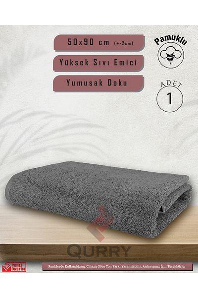 Qottox 1 Piece 50x90 cm Cotton Sports Towel - Hairdresser, Training and Hand Face Towel