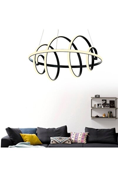 İÇTEN AKORDİYON BEYAZ GÖVDE, KUMANDALI, SARKIT MODEL MODERN LED AYDINLATMA