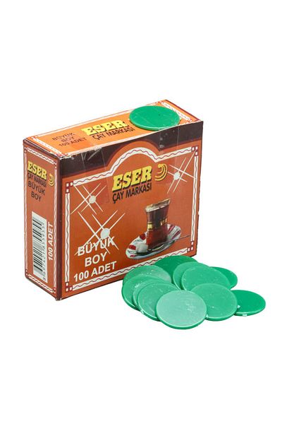 SERA 100 Pieces Large Round Tea Brand