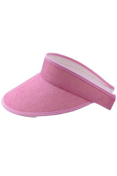 AXE SPORTSWEAR Pink Summer Visor Hat - Elastic Back, UV Sun Protection, Casual Beach and Tennis Hat