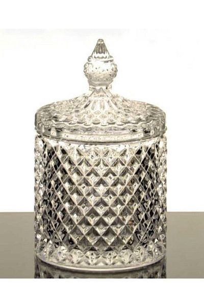 LILY HOME Luxury Crystal Mini Sugar Bowl and Coffee Side Presentation Bowl