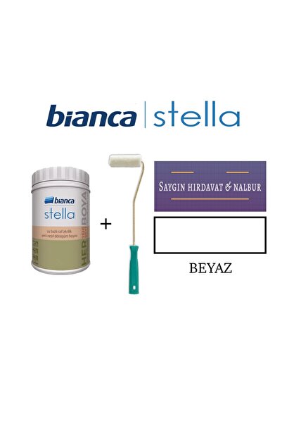 Bianca Stella Su Bazlı Akrilik Boya + Dekor Kadife Parmak Rulo