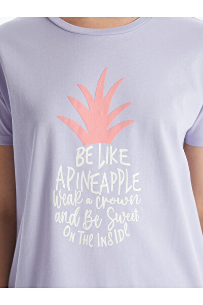 LC Waikiki Dámské kraťasy, pyžamový set - výstřih, krátký rukáv