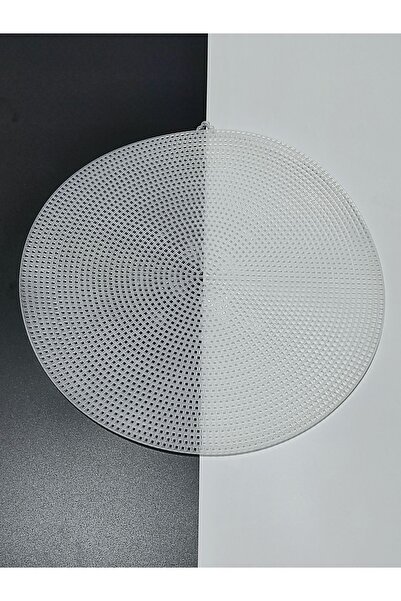 miraylahobi Plastik Kanvas Yuvarlak 15*15 cm Beyaz 1 Adet