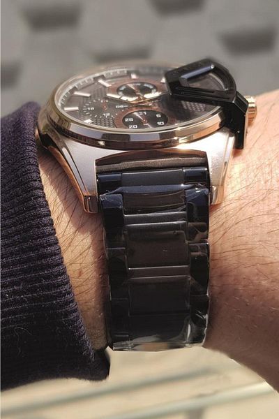 Daniel Klein Black/rose Gold Steel Bracelet Men's Wristwatch