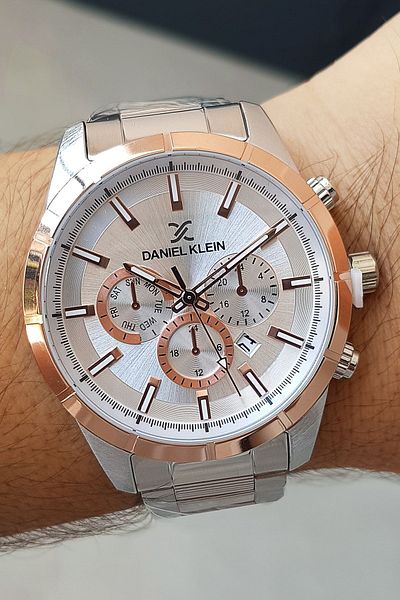 Daniel Klein Rose Gold/metallic Steel Bracelet Men's Wristwatch