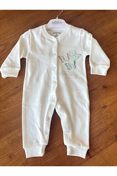 Aziz Bebe Kız Bebek Penye Tulum