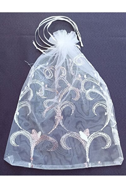 Desenli renkli tül kese 23*30 cm ebatında 6 adettir Hediyelik Bohçalık çeyizlik