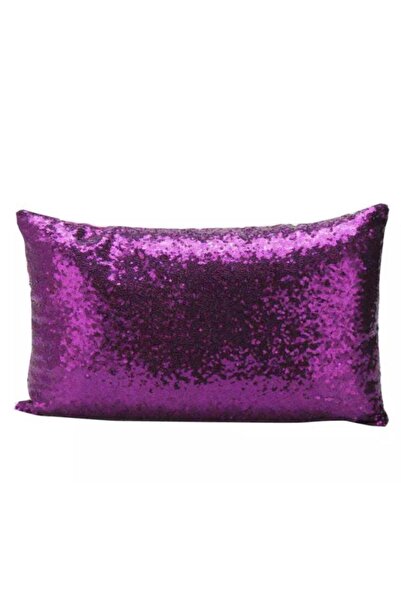 MER HOME Husă de pernă cu paiete și paiete (violet)