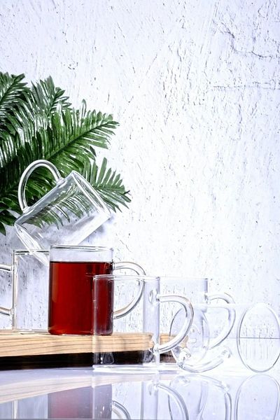 Tanemce 6 Pieces Heat Resistant Borosilicate Thermal Glass Mug Cup