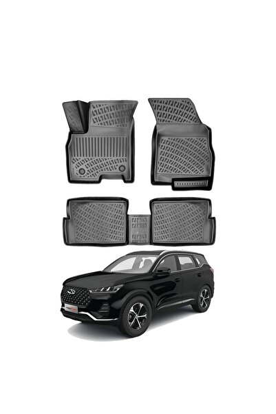 Rizline Chery Tiggo 7 Pro 3D Siyah Kauçuk Araca Özel Havuzlu Paspas