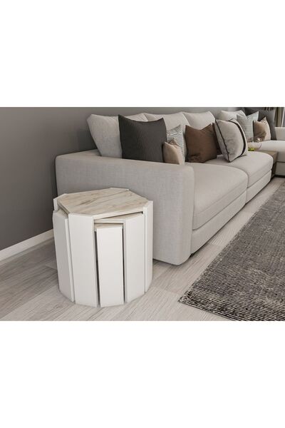 EVDEKİMODA LORİ ZİGON SEHPA ÜÇLÜ