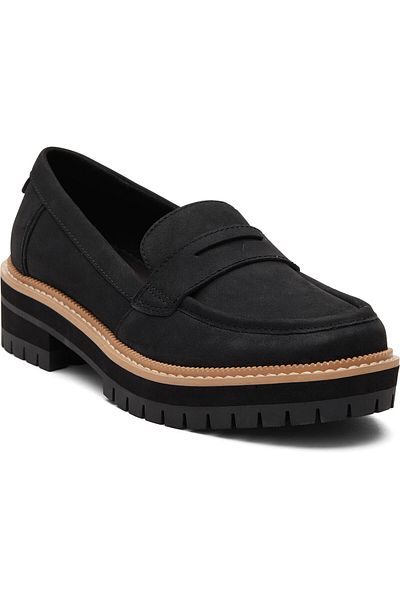 Toms Cara Black Loafers For Women