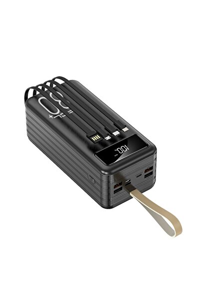 Store Acl 80000 Mah 4xusb Dahili Lightning Mikro Type-c Kablolu Lcd Güç Göste...