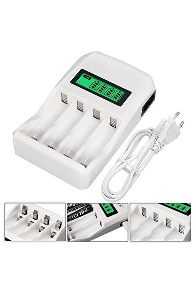 Store Pil Şarj Aleti Dörtlü Ekranlı Aa/aaa Ni-mh Ni-cd Bst-c9016w