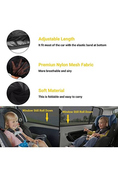 Ankaflex 1 Piece Auto Sunshade Car Shade Curtain Vehicle Interior Side Window Window Sunshade Rear Side Window Cover Cover