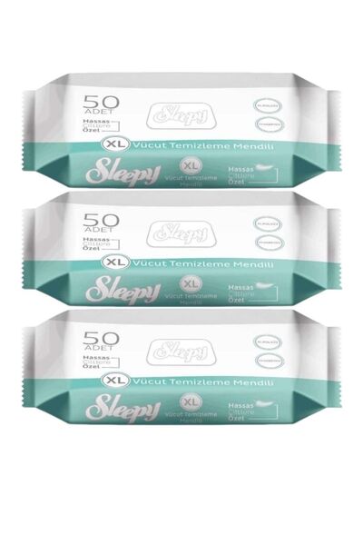Sleepy مناديل تنظيف الجسم للبشرة الحساسة 3 قطع 150 ورقة