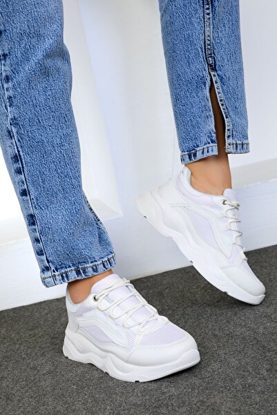 SOHO Dámské bílé tenisky – model 19262