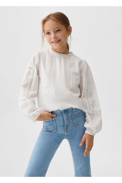 MANGO Kids Τζιν παντελόνι με φουσκωτό πόδι
