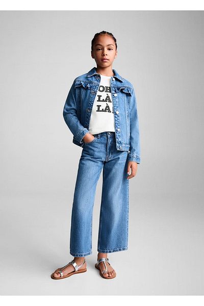 MANGO Kids Tricou Alb Pentru Copii