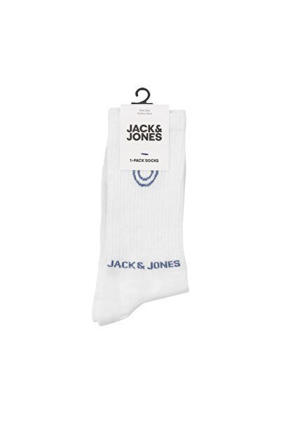 Jack & Jones 12252046 Тенис чорап с лого Jacsmiley, бяло-тъмносиньо