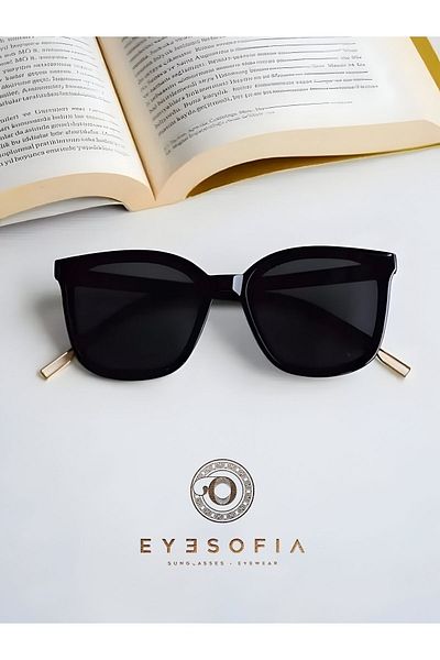 Eyesofia نظارة شمسية سوداء للنساء من Jutem