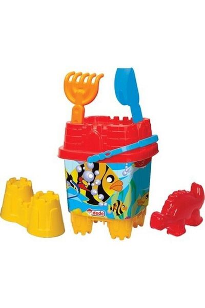 DEDE Large Castle Illustrated Bucket Set