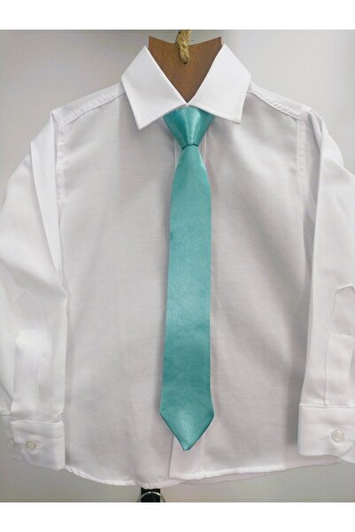 GallanD Tie 5-6 Years Old Children's Plain Satin Tied Unisex Special Day Birthday Wedding Satin Tie