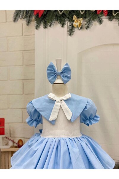 Nissa Bebe Mavisi Kız Çocuk Elbisesi