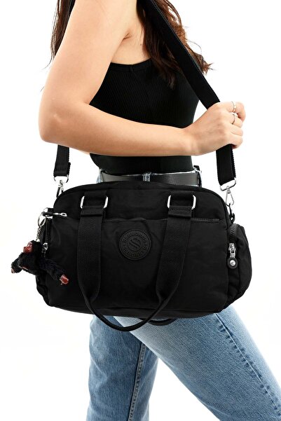 Lifonbag Чанта с рамене и презрамка от набръчкана материя