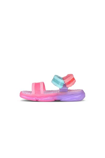 Vicco Size 22-30 Girl's Pink Lightweight Double Strap Sandals