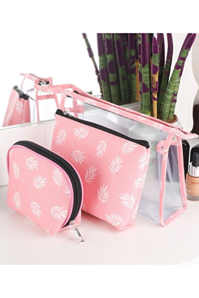 Store Kadın Makyaj Çantası 3 Lü Makyaj Organizer Düzenleyici Seyahat Çantası ...